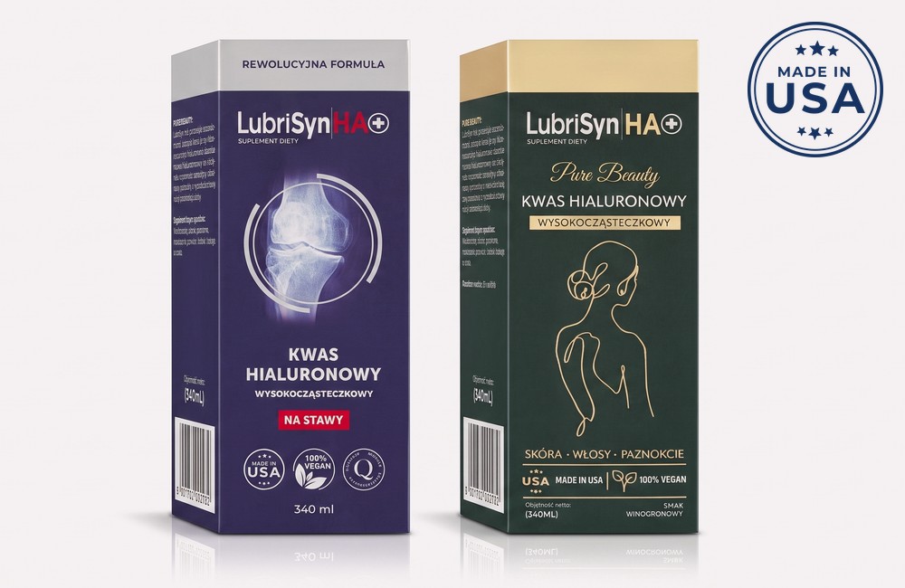 Produkty LubriSyn HA+ — butelki i kartoniki NA STAWY i PURE BEAUTY